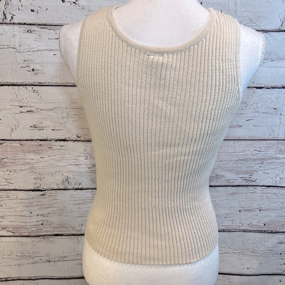 MOON & MADISON Stretchy Ribbed Button Front Tank Top - Picture 2 of 2
